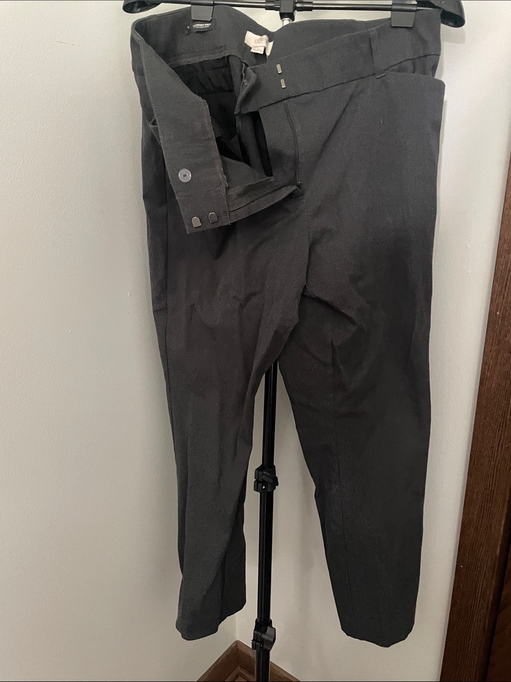LOFT Charcoal Gray Curvy Skinny Ankle Tailored Trousers